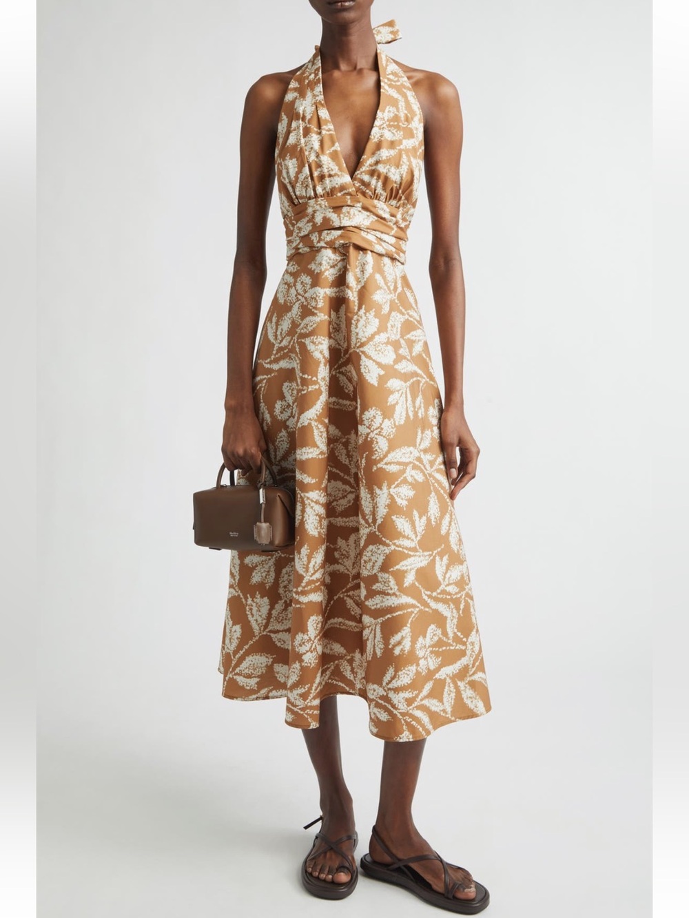 Max Mara Bella Cotton Poplin Halter Dress